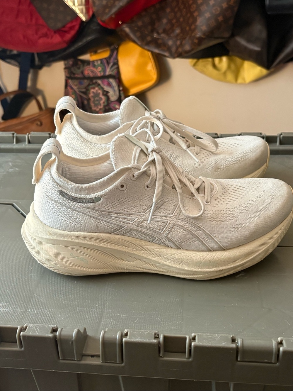 Asics Women’s All-White Knit Running Shoes